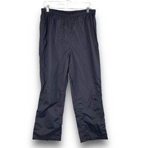 LL Bean Windbreaker Wind Rainwear Black Nylon Womens Large Petite